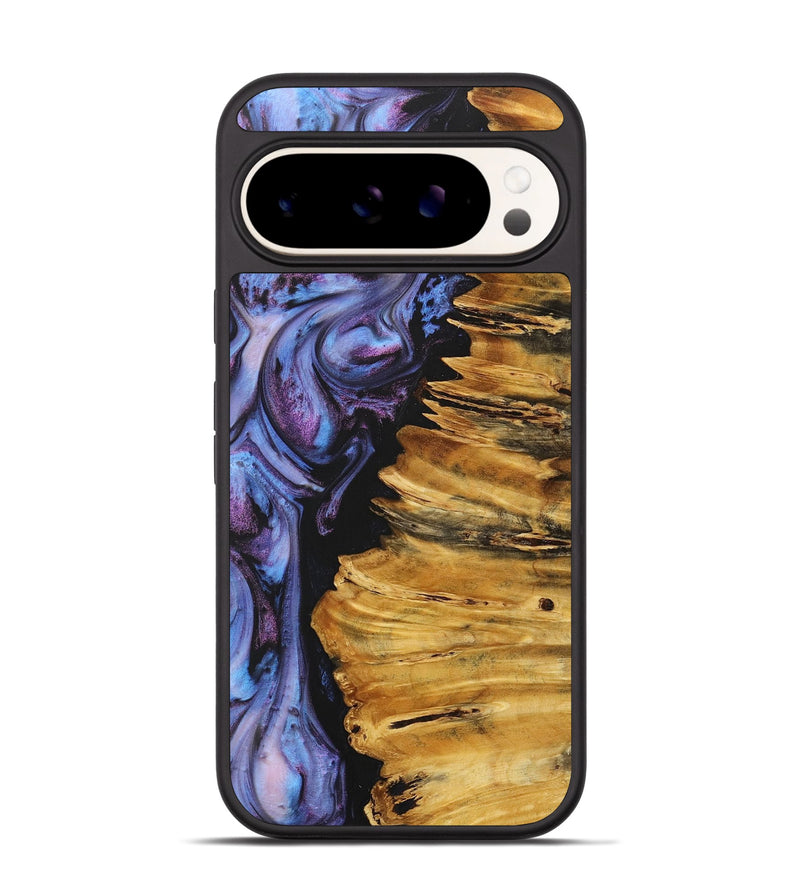 Pixel 9 Wood+Resin Phone Case - Sally (Purple, 716305)