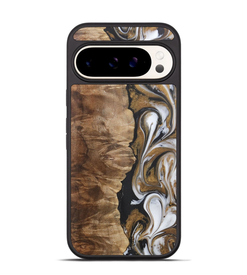 Pixel 9 Wood+Resin Phone Case - Dan (Black & White, 716327)