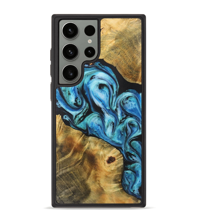Galaxy S23 Ultra Wood+Resin Phone Case - Xander (Blue, 716357)