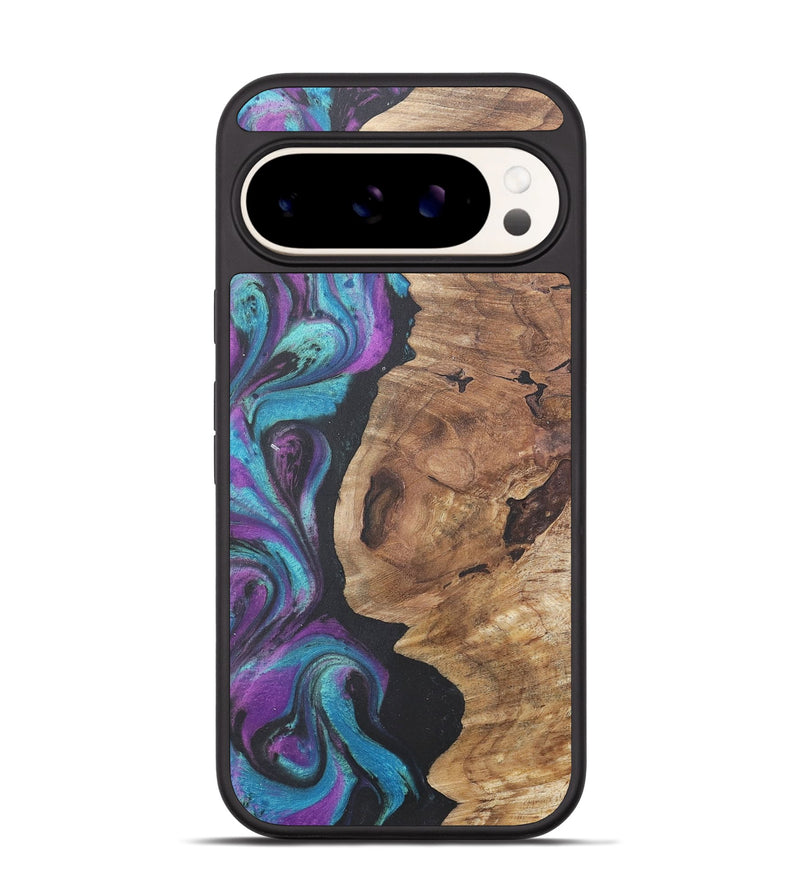 Pixel 9 Wood+Resin Phone Case - Suzanne (Purple, 716401)