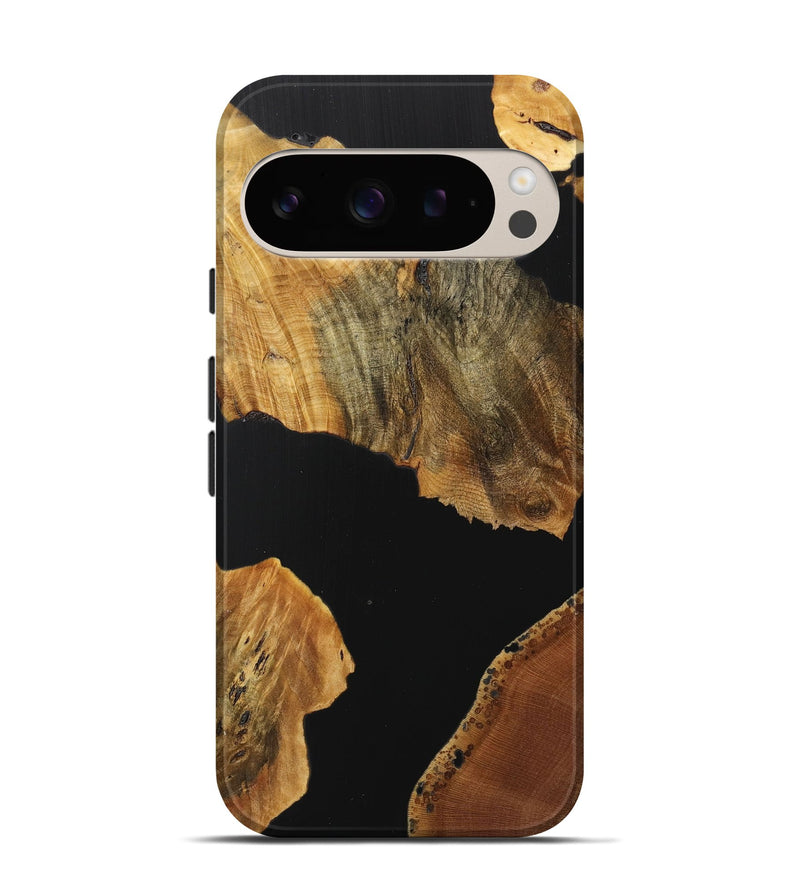 Pixel 9 Pro Wood+Resin Live Edge Phone Case - Lennox (Pure Black, 716406)