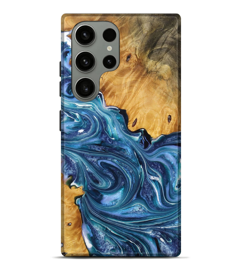 Galaxy S23 Ultra Wood+Resin Live Edge Phone Case - Alma (Blue, 716417)