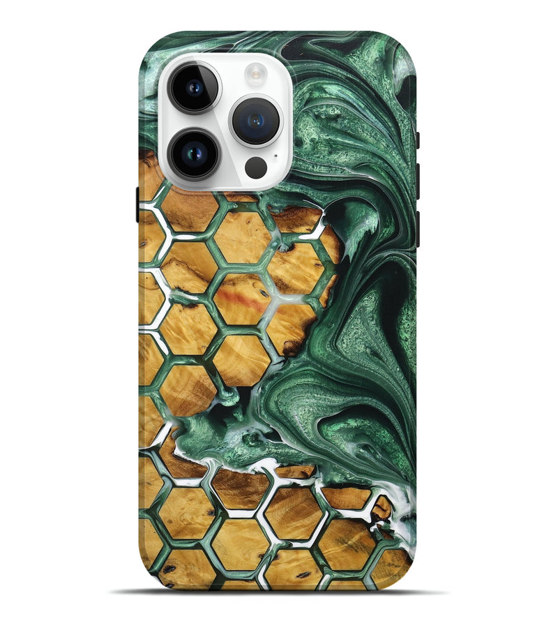 iPhone 15 Pro Max Wood+Resin Live Edge Phone Case - Bailey (Pattern, 716424)