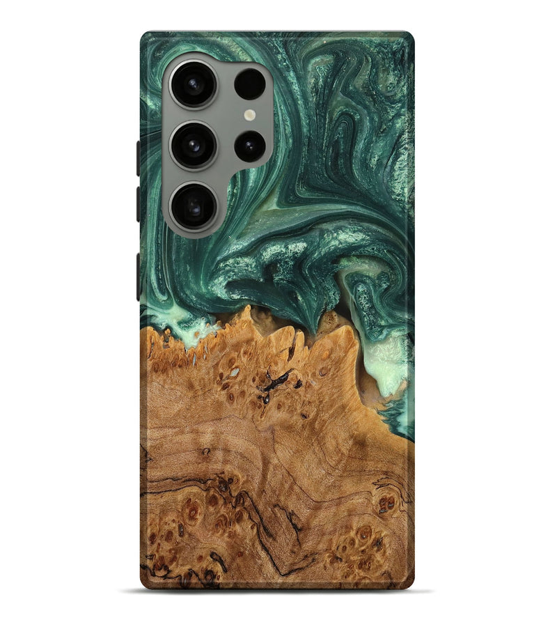 Galaxy S24 Ultra Wood+Resin Live Edge Phone Case - Weston (Green, 716481)