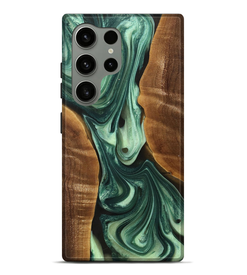 Galaxy S24 Ultra Wood+Resin Live Edge Phone Case - Atlas (Green, 716483)