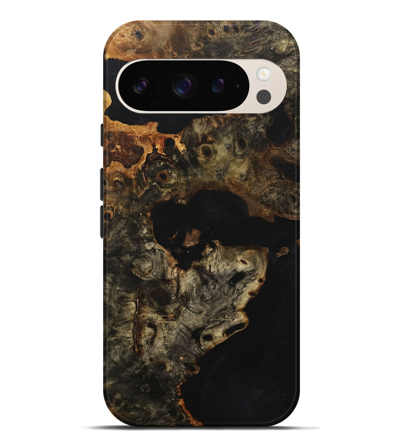 Pixel 9 Pro XL Wood+Resin Live Edge Phone Case - Kadence (Pure Black, 716489)