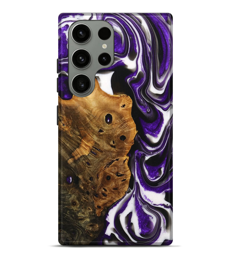 Galaxy S23 Ultra Wood+Resin Live Edge Phone Case - Adaline (Purple, 716491)