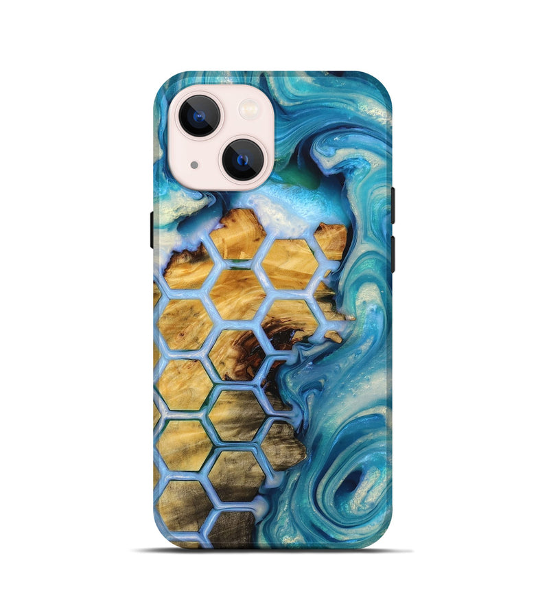 iPhone 13 mini Wood+Resin Live Edge Phone Case - Roy (Pattern, 716498)