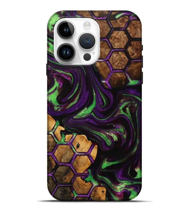 iPhone 15 Pro Max Wood+Resin Live Edge Phone Case - Bret (Pattern, 716501)