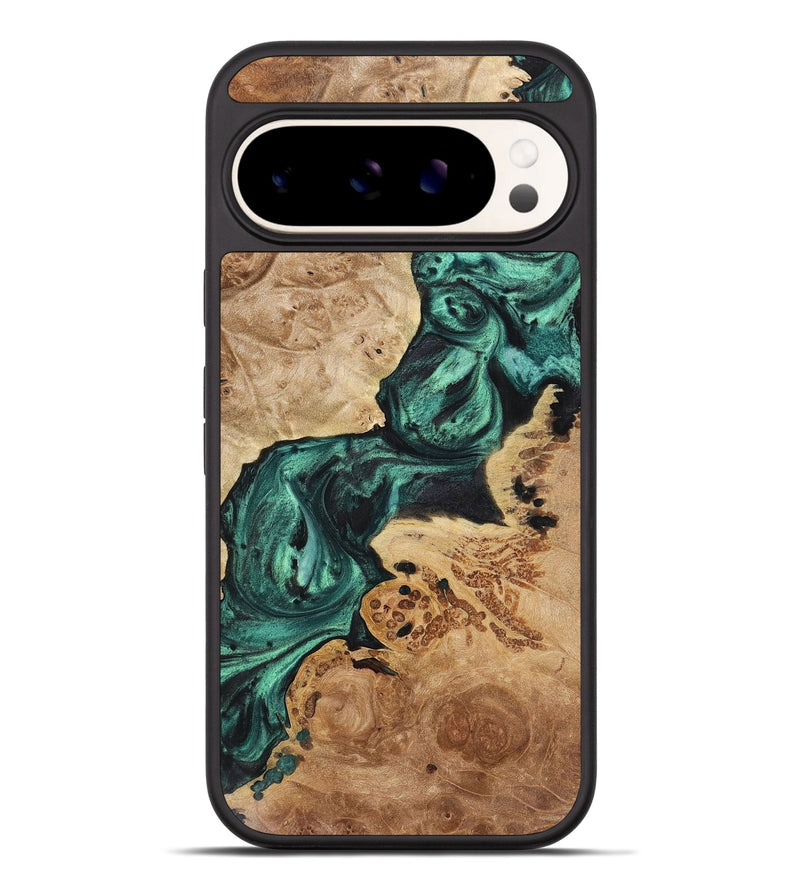 Pixel 9 Pro XL Wood+Resin Phone Case - Sandy (Green, 716513)