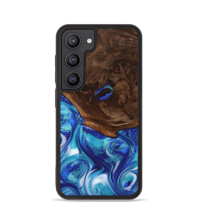 Galaxy S23 Wood+Resin Phone Case - Alaina (Blue, 716556)