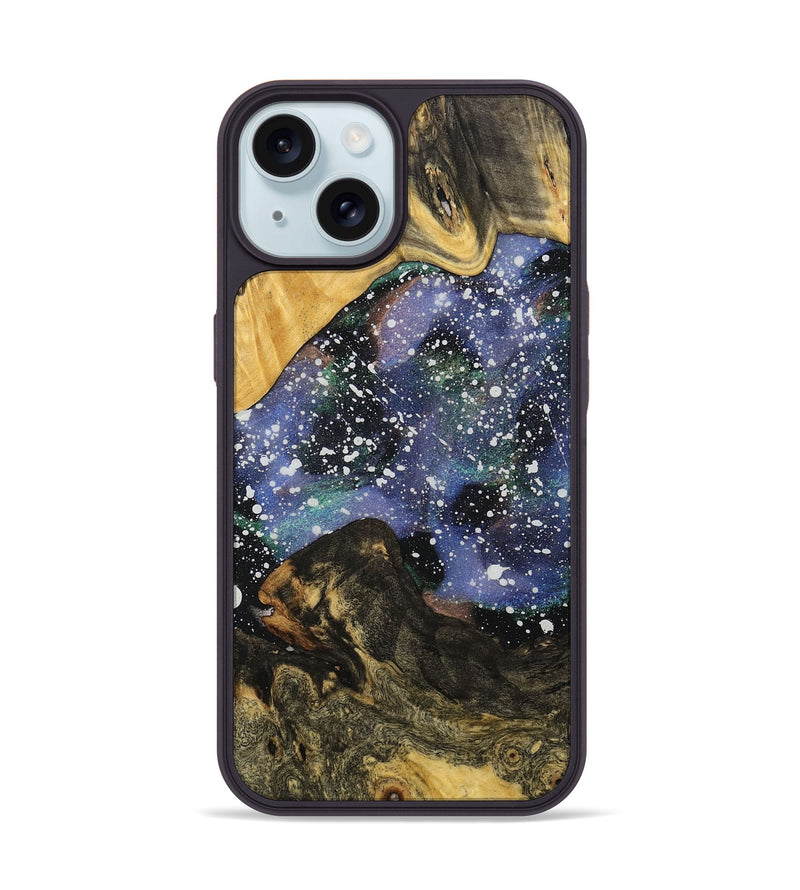 iPhone 15 Wood+Resin Phone Case - Albert (Cosmos, 716656)