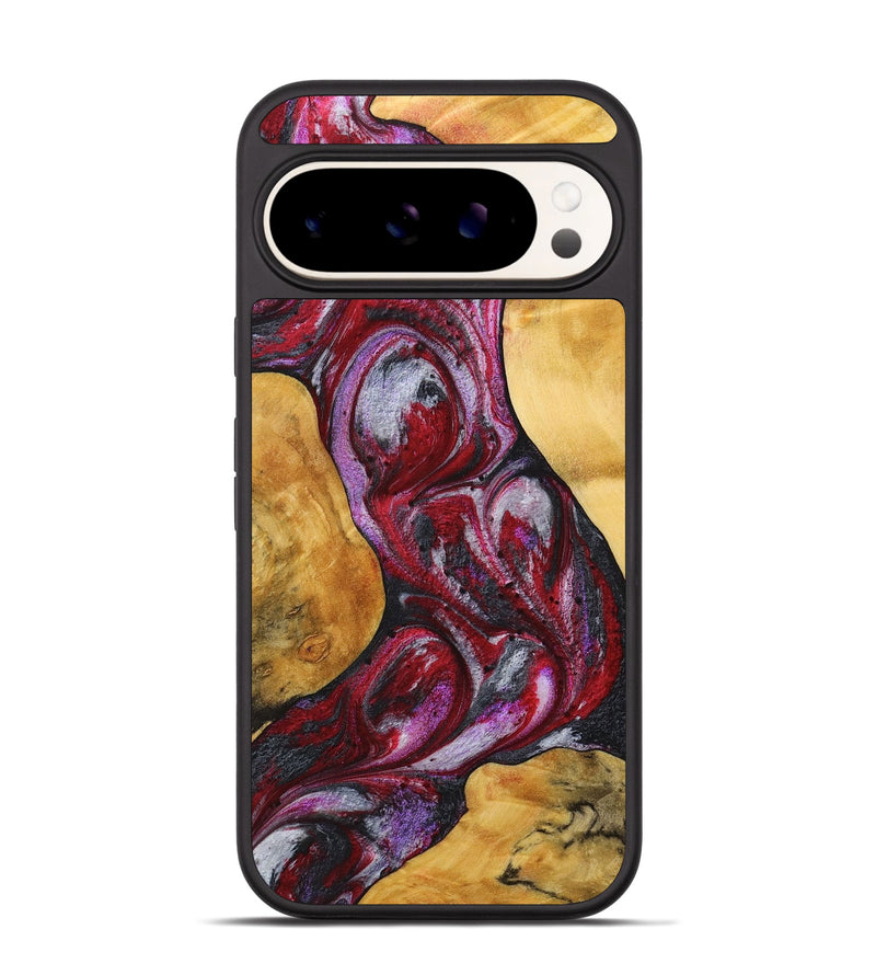 Pixel 9 Wood+Resin Phone Case - Dustin (Red, 716713)