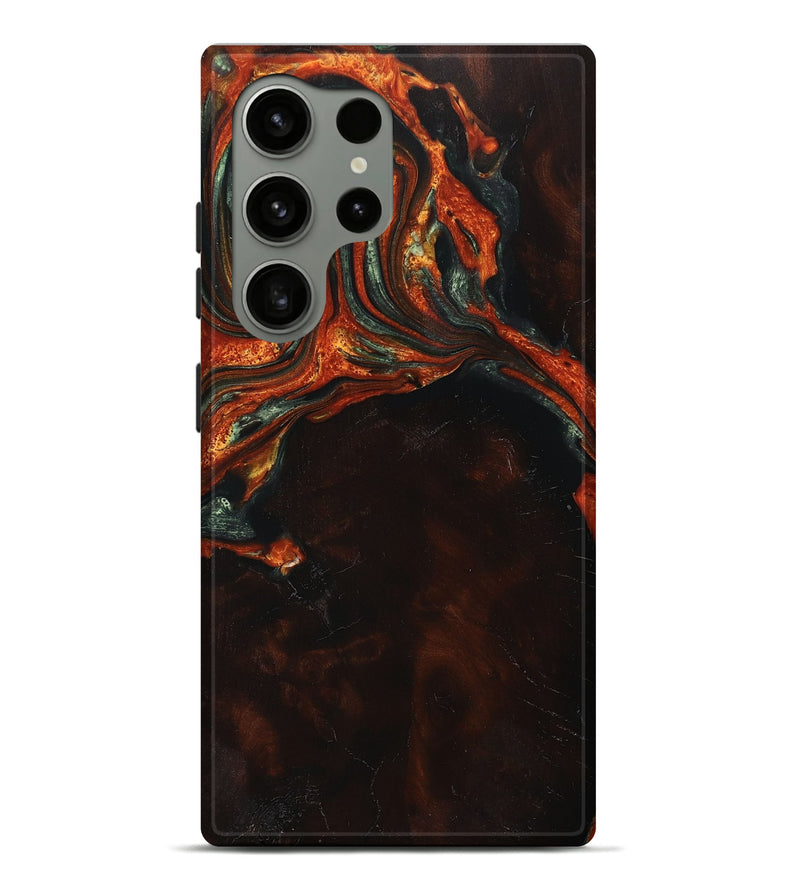 Galaxy S24 Ultra Wood+Resin Live Edge Phone Case - Sallie (Red, 716751)