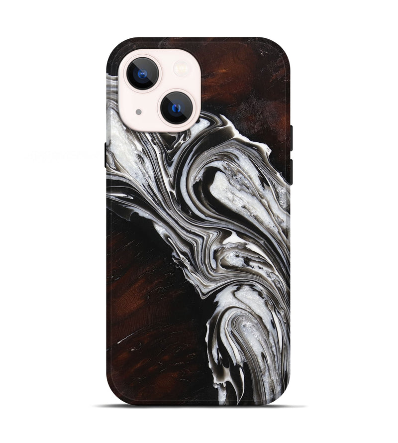 iPhone 13 Wood+Resin Live Edge Phone Case - Randi (Black & White, 716759)