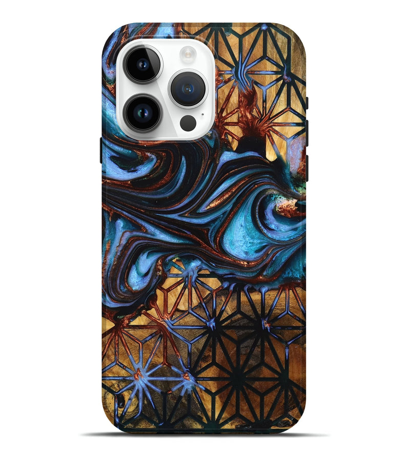 iPhone 15 Pro Max Wood+Resin Live Edge Phone Case - Bob (Pattern, 716768)