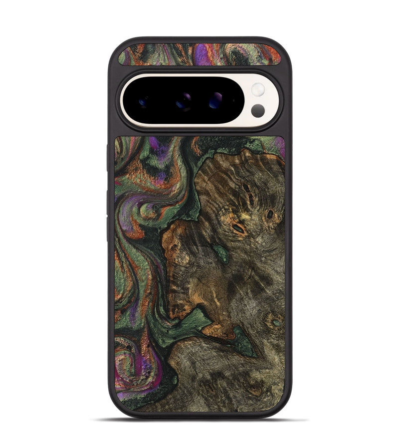 Pixel 9 Wood+Resin Phone Case - Devonte (Green, 716843)