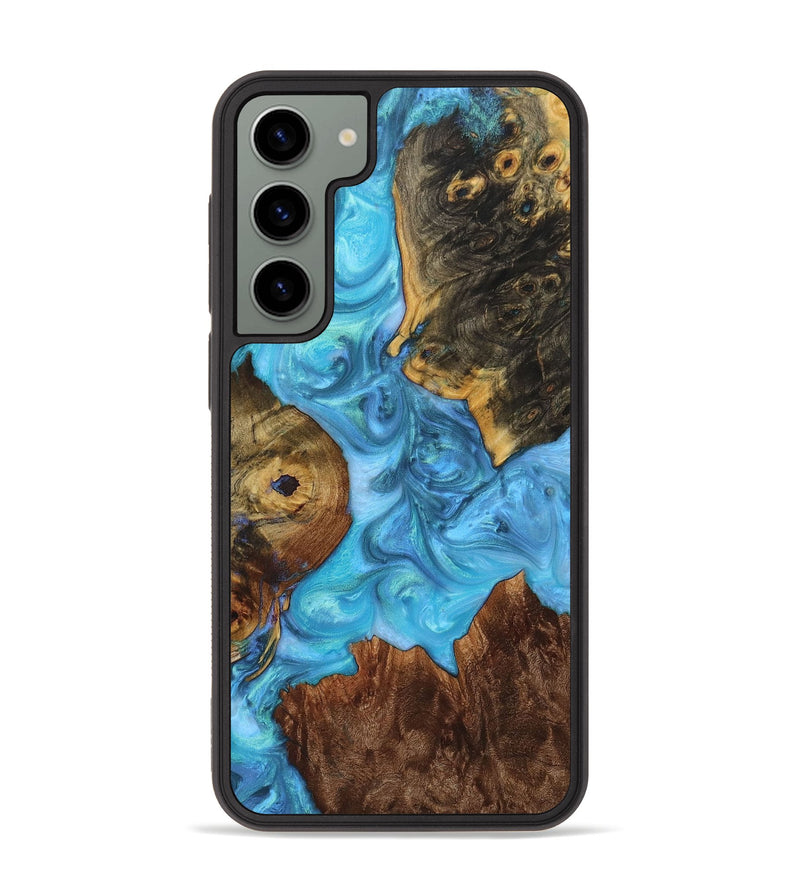 Galaxy S23 Plus Wood+Resin Phone Case - Gilbert (Blue, 716885)