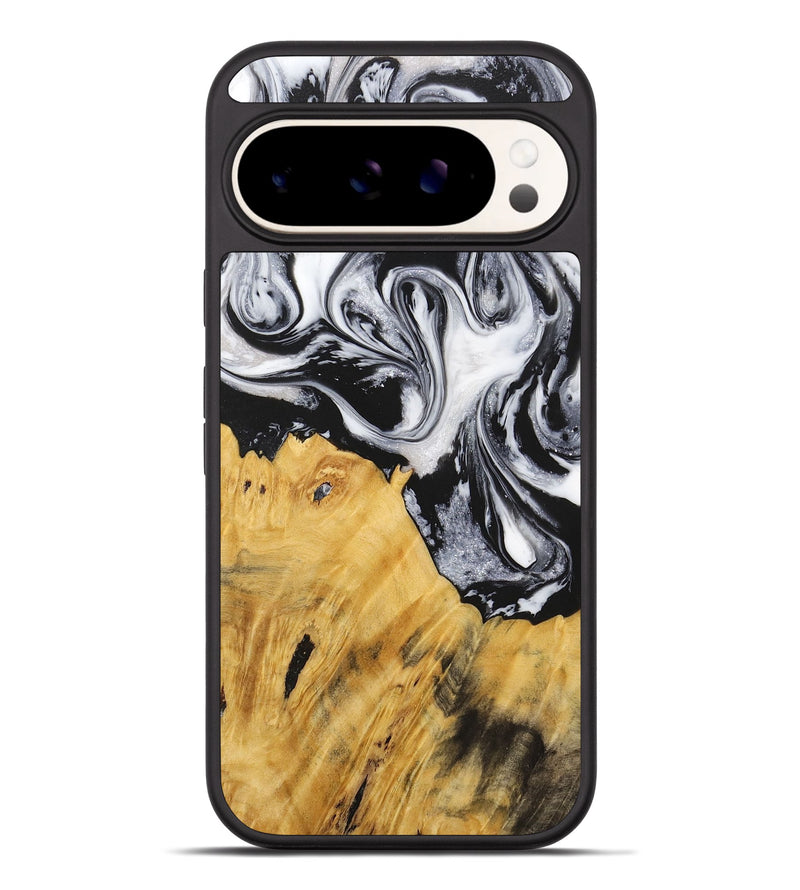 Pixel 9 Pro XL Wood+Resin Phone Case - Nellie (Black & White, 716904)