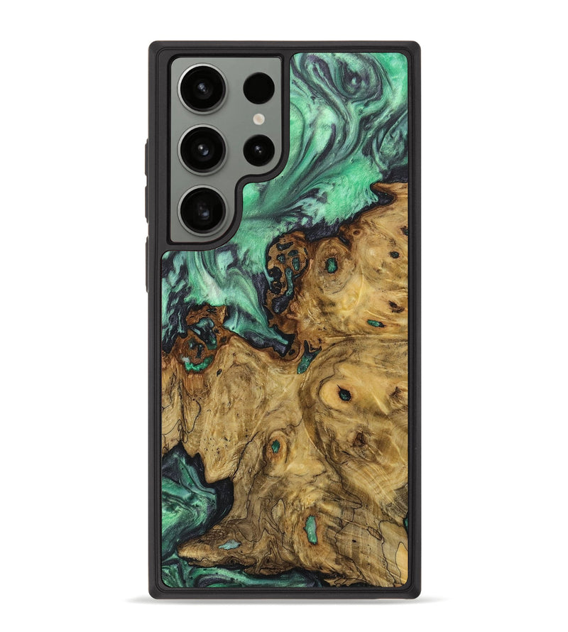 Galaxy S23 Ultra Wood+Resin Phone Case - Tucker (Green, 716911)
