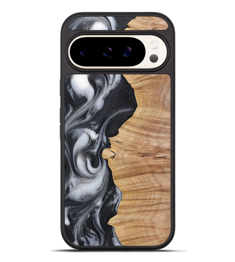 Pixel 9 Pro XL Wood+Resin Phone Case - Kurt (Black & White, 716934)