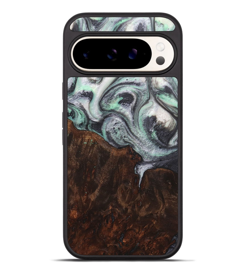 Pixel 9 Pro XL Wood+Resin Phone Case - Katherine (Black & White, 716945)