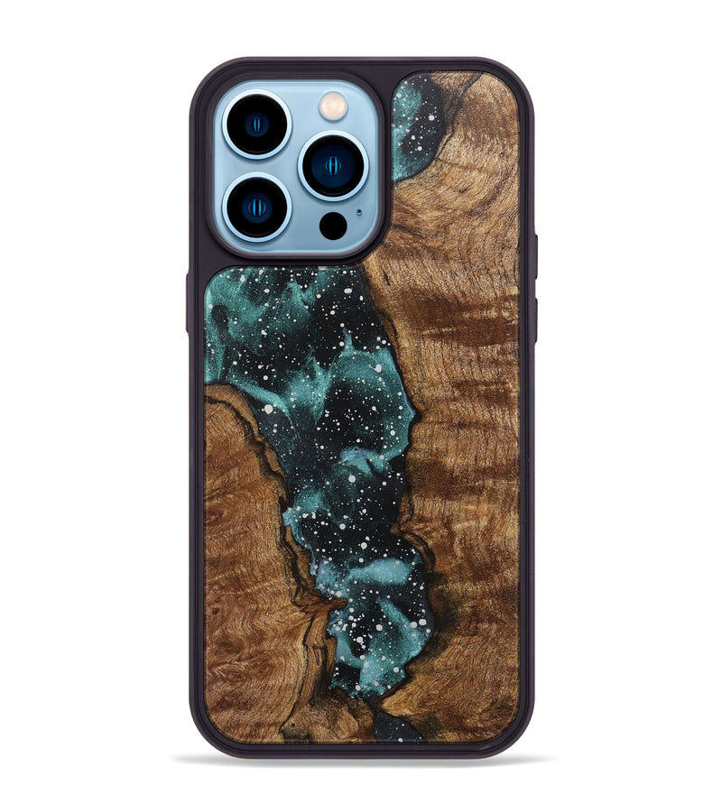iPhone 14 Pro Max Wood+Resin Phone Case - Jakob (Cosmos, 716989)
