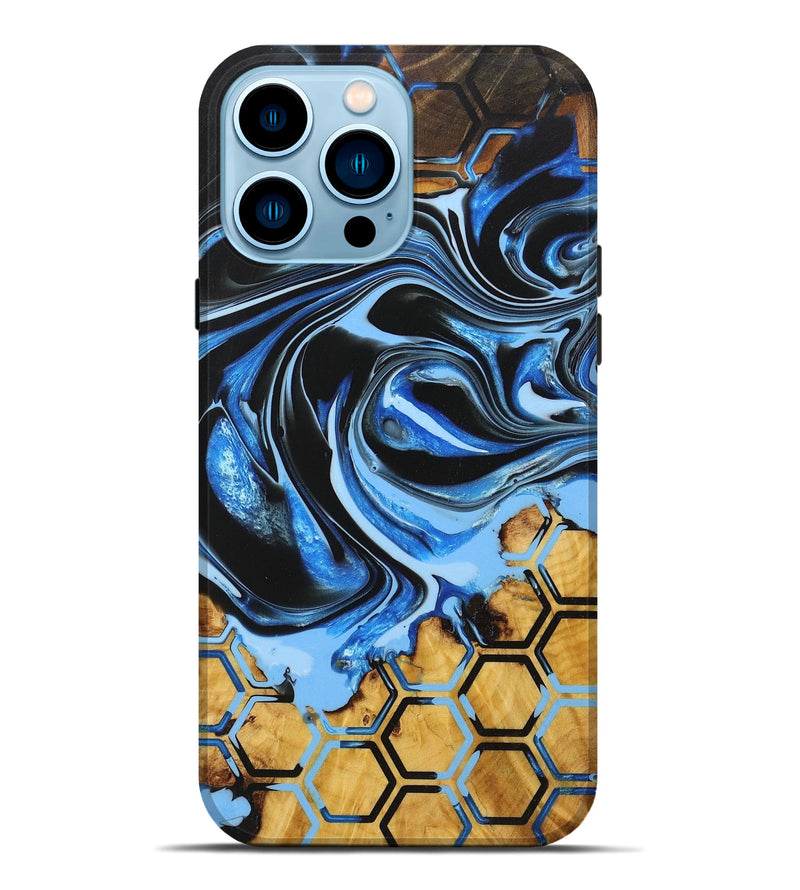 iPhone 14 Pro Max Wood+Resin Live Edge Phone Case - Darin (Pattern, 717026)