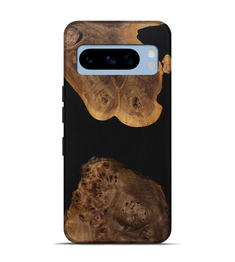 Pixel 8 Pro Wood+Resin Live Edge Phone Case - Adrienne (Pure Black, 717030)