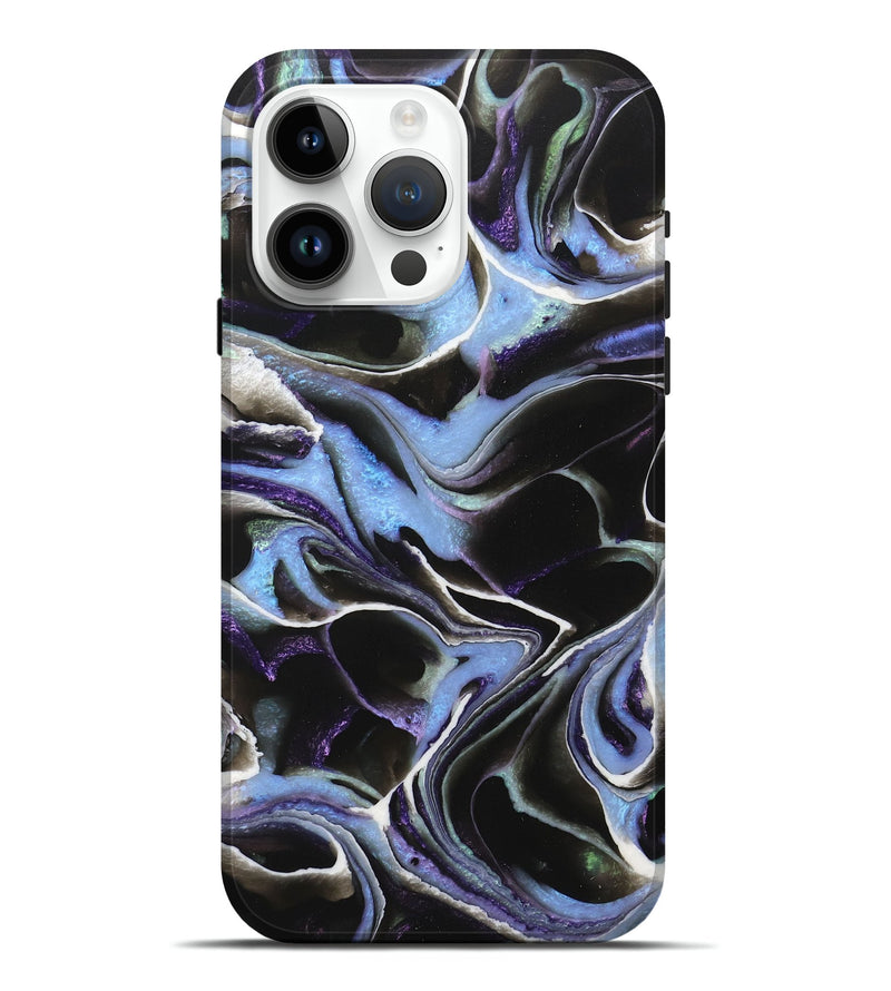 iPhone 15 Pro Max ResinArt Live Edge Phone Case - Tania (Blue, 717032)