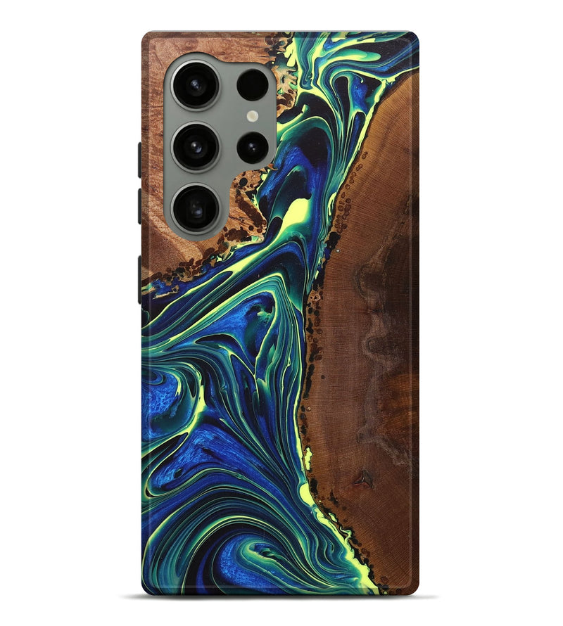 Galaxy S24 Ultra Wood+Resin Live Edge Phone Case - Randall (Blue, 717036)