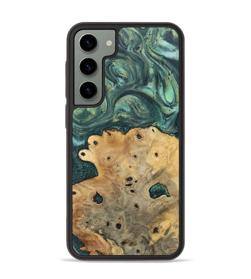Galaxy S23 Plus Wood+Resin Phone Case - Brittani (Green, 717078)