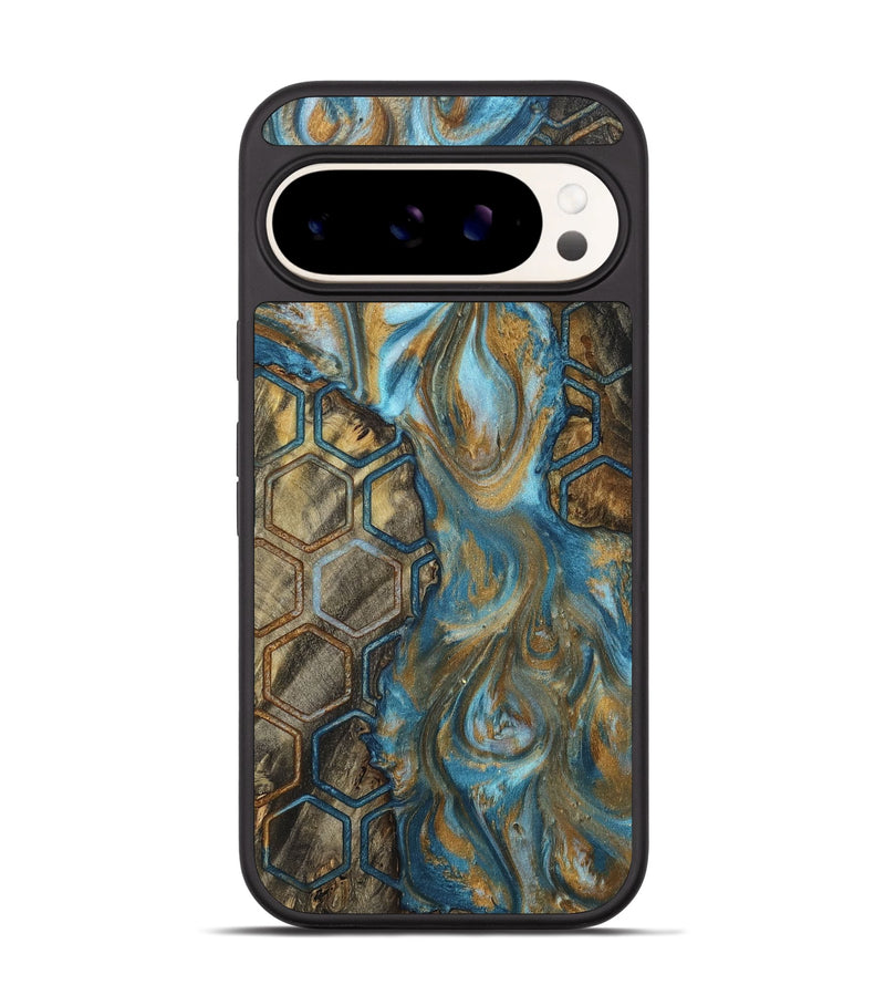 Pixel 9 Wood+Resin Phone Case - Becky (Pattern, 717115)