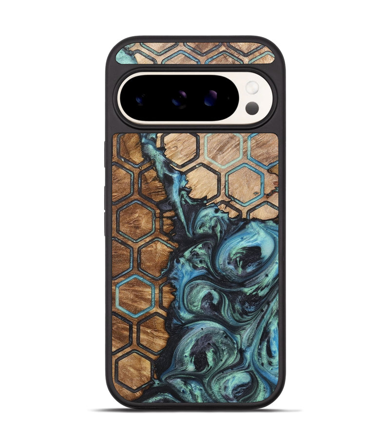 Pixel 9 Pro Wood+Resin Phone Case - Sondra (Pattern, 717119)