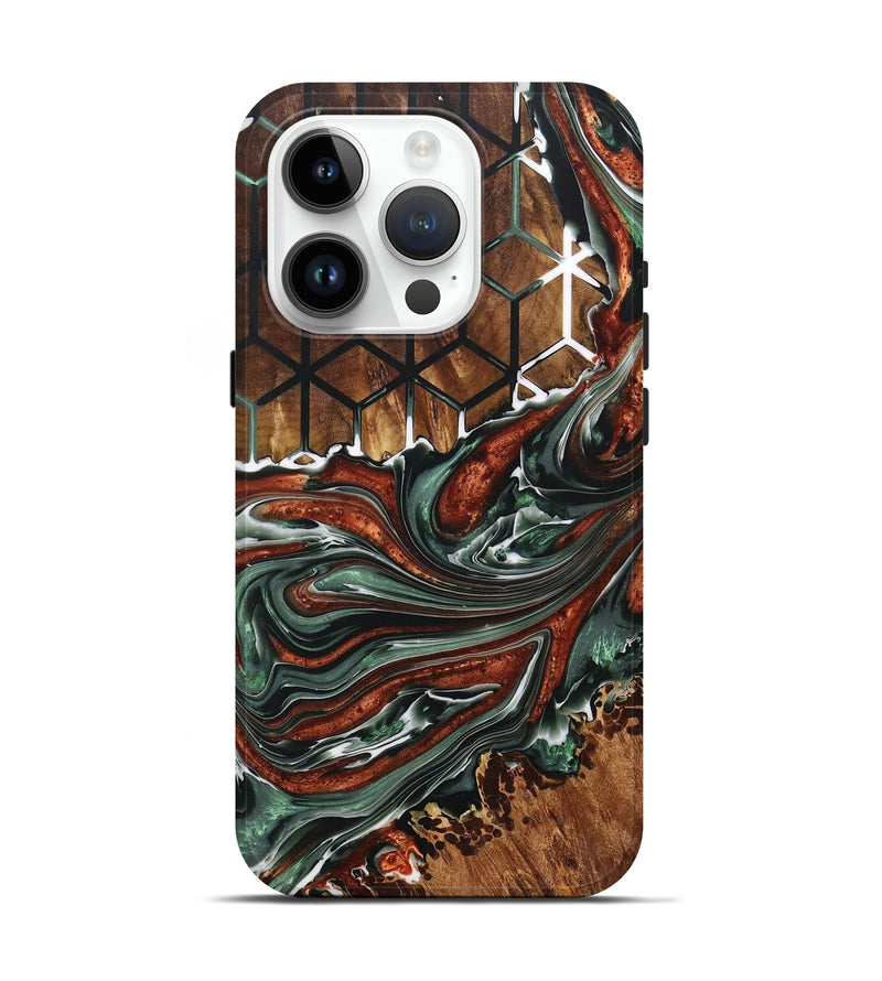 iPhone 15 Pro Wood+Resin Live Edge Phone Case - Martha (Pattern, 717211)