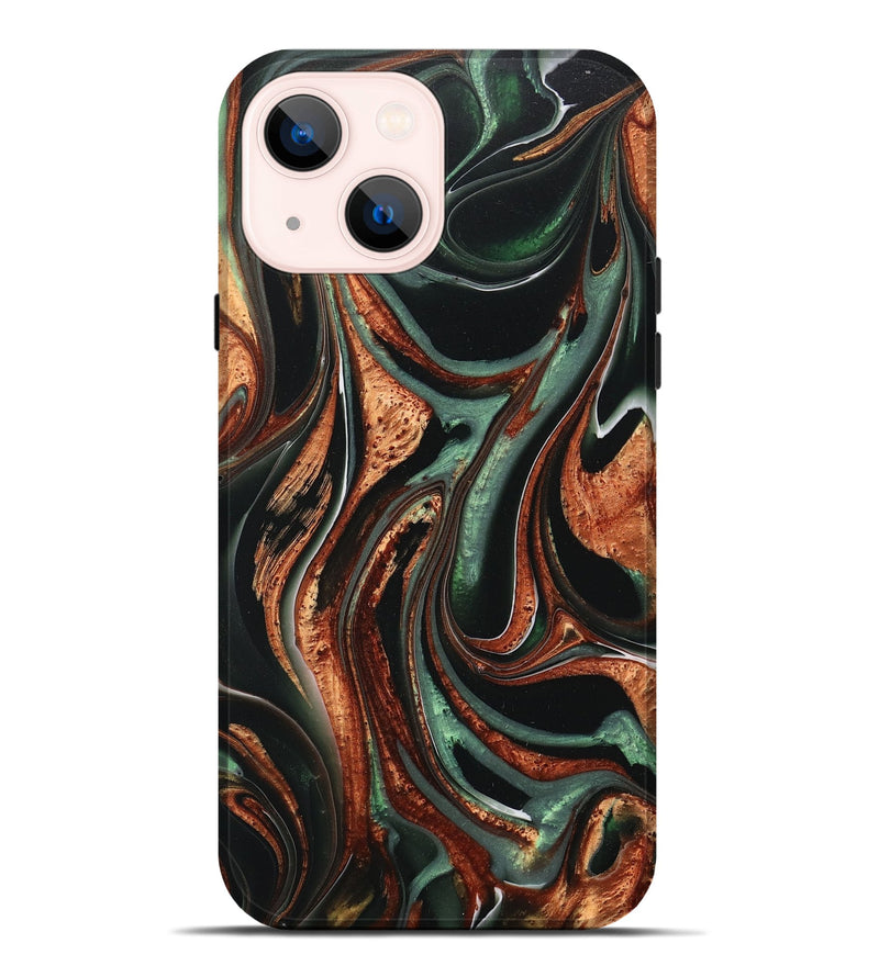 iPhone 14 Plus ResinArt Live Edge Phone Case - Zayden (Green, 717222)