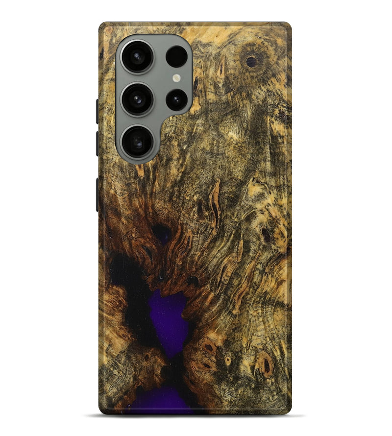 Galaxy S23 Ultra Wood+Resin Live Edge Phone Case - Ariella (Wood Burl, 717233)