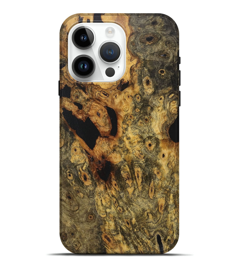 iPhone 15 Pro Max Wood+Resin Live Edge Phone Case - Arabella (Wood Burl, 717234)