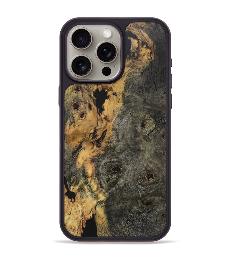iPhone 15 Pro Max Wood+Resin Phone Case - Savannah (Wood Burl, 717311)