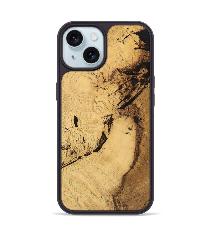 iPhone 15 Wood+Resin Phone Case - Ralph (Wood Burl, 717315)