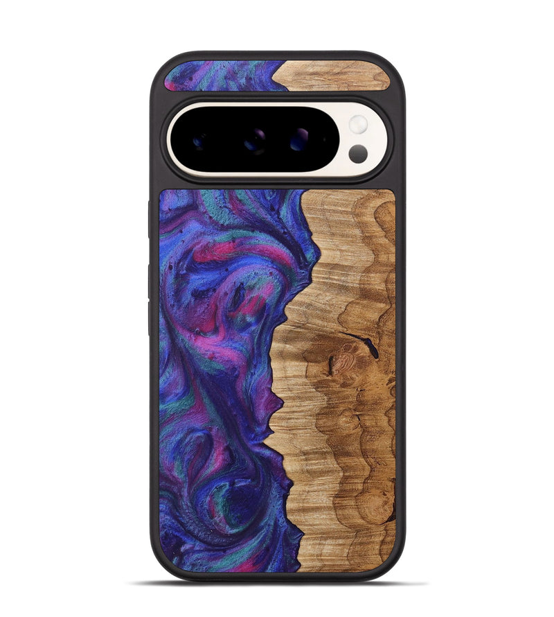 Pixel 9 Wood+Resin Phone Case - Jasmin (Purple, 717335)