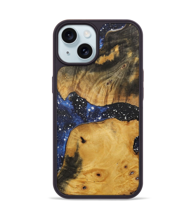 iPhone 15 Wood+Resin Phone Case - Maggie (Cosmos, 717398)