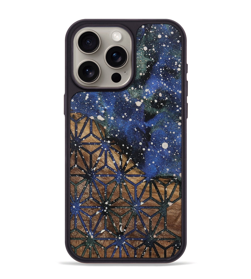 iPhone 15 Pro Max Wood+Resin Phone Case - Jensen (Cosmos, 717417)