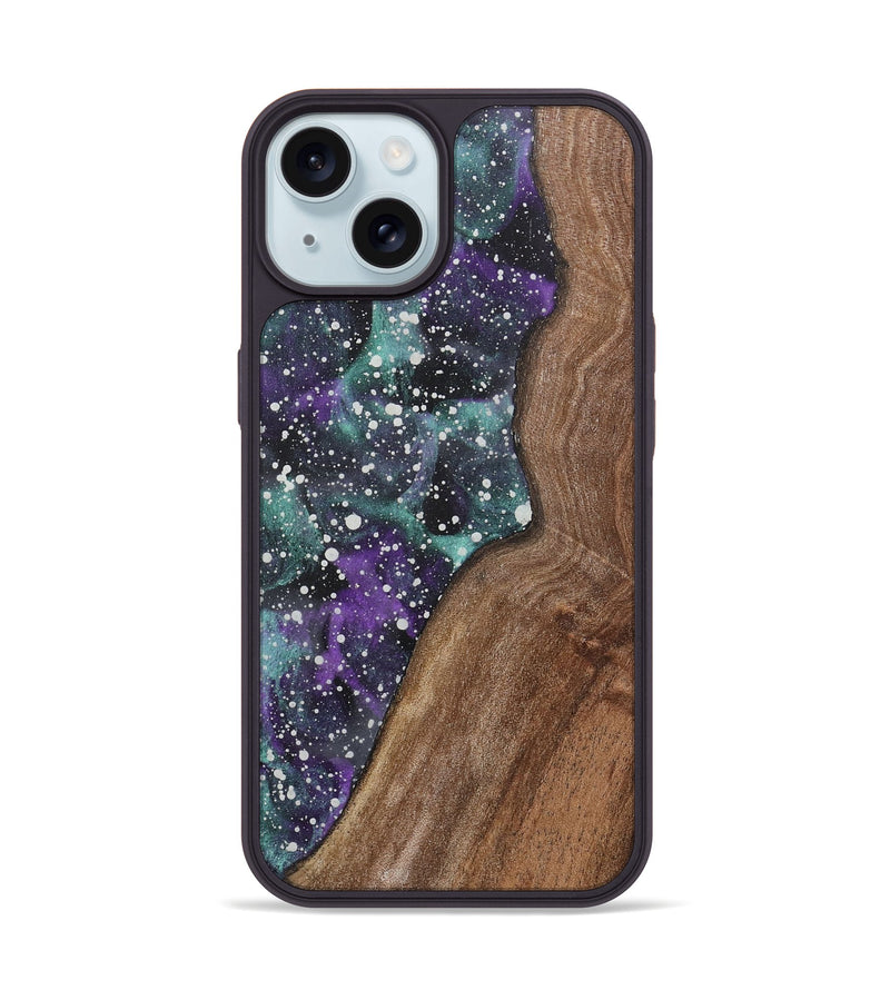 iPhone 15 Wood+Resin Phone Case - Max (Cosmos, 717419)