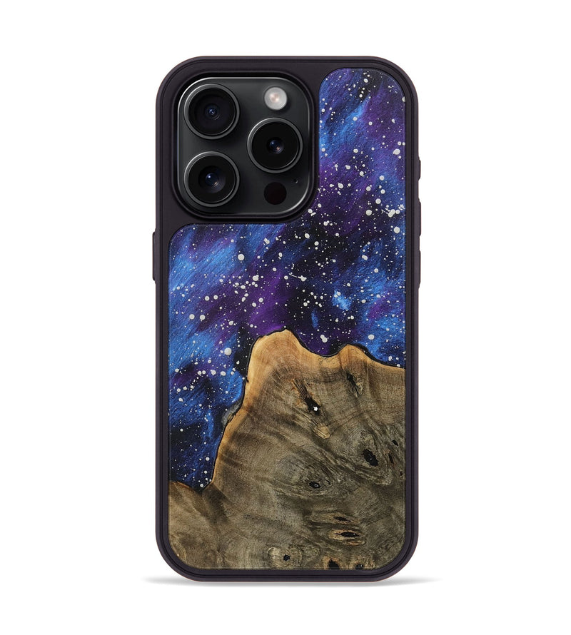 iPhone 15 Pro Wood+Resin Phone Case - Milo (Cosmos, 717435)