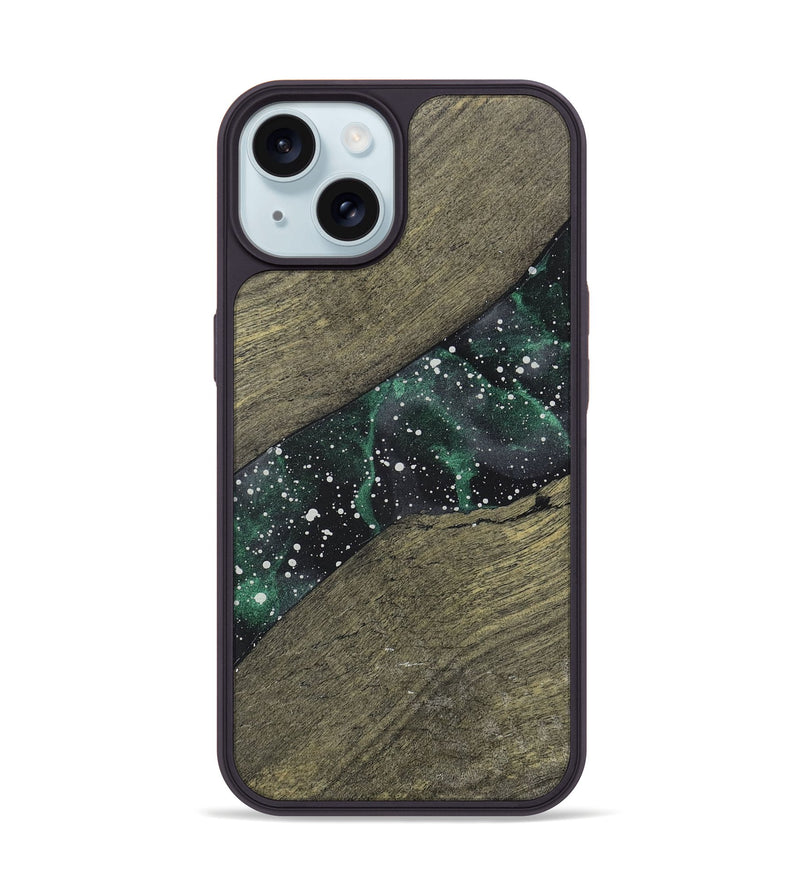 iPhone 15 Wood+Resin Phone Case - Irvin (Cosmos, 717453)