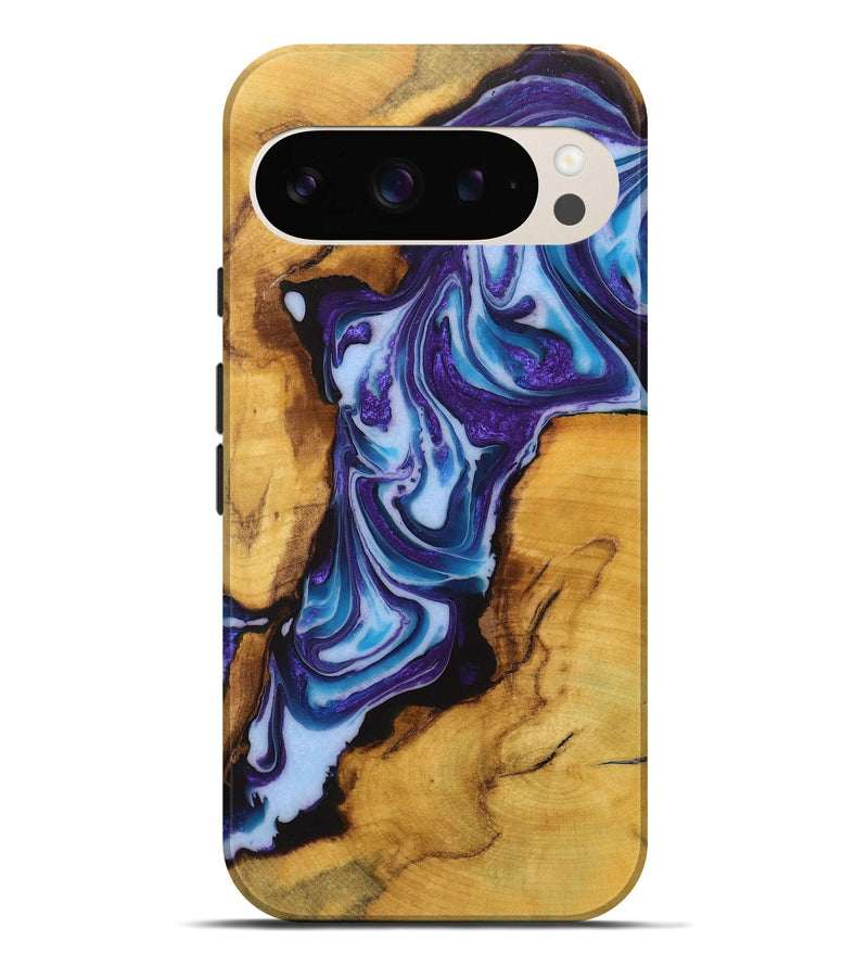Pixel 9 Pro XL Wood+Resin Live Edge Phone Case - Amara (Purple, 717475)