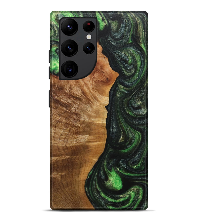 Galaxy S22 Ultra Wood+Resin Live Edge Phone Case - Camron (Green, 717480)