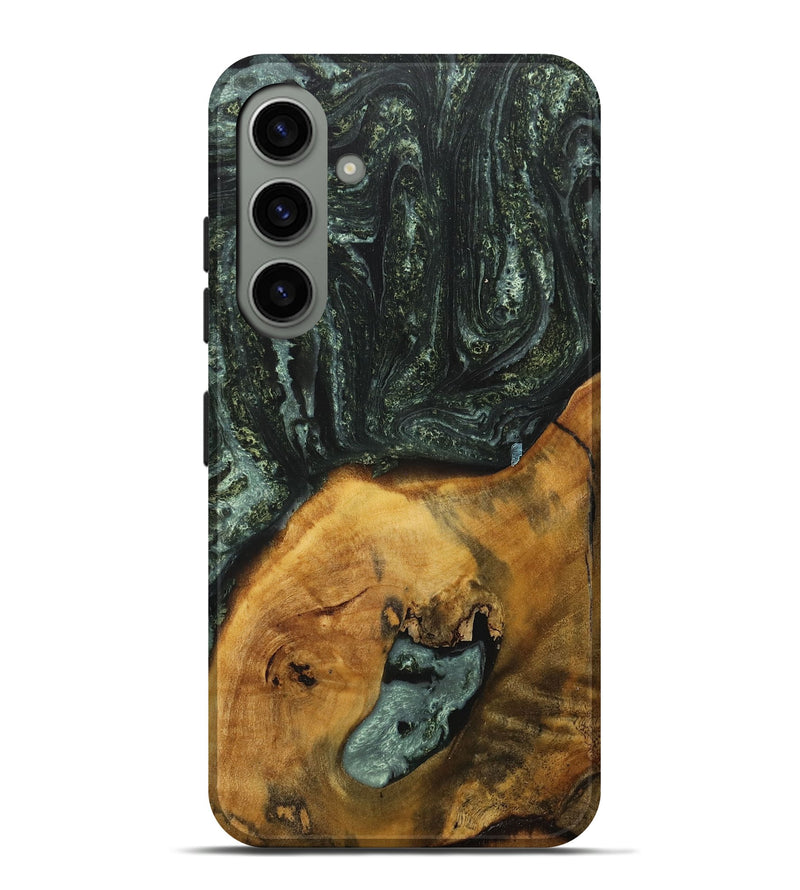 Galaxy S24 Plus Wood+Resin Live Edge Phone Case - Jase (Green, 717482)