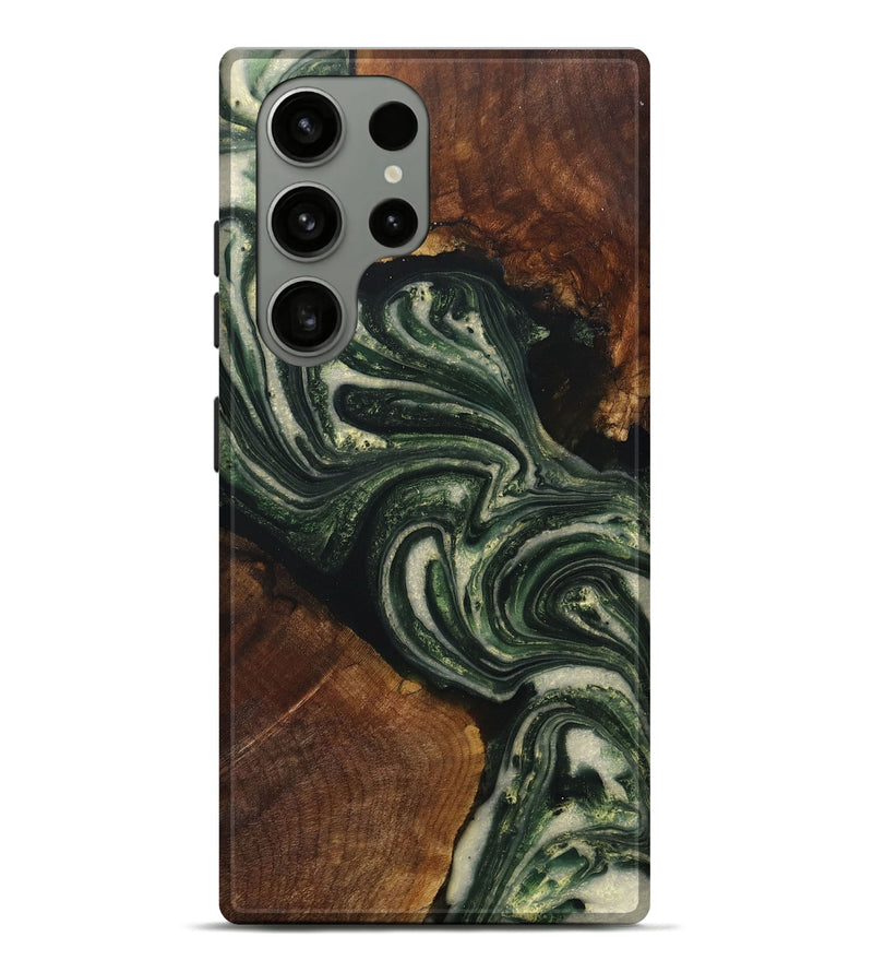 Galaxy S23 Ultra Wood+Resin Live Edge Phone Case - Barrett (Green, 717483)
